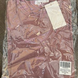 NWT Organic Rib Cotton Modal Organic Essential - Nostalgia Rose